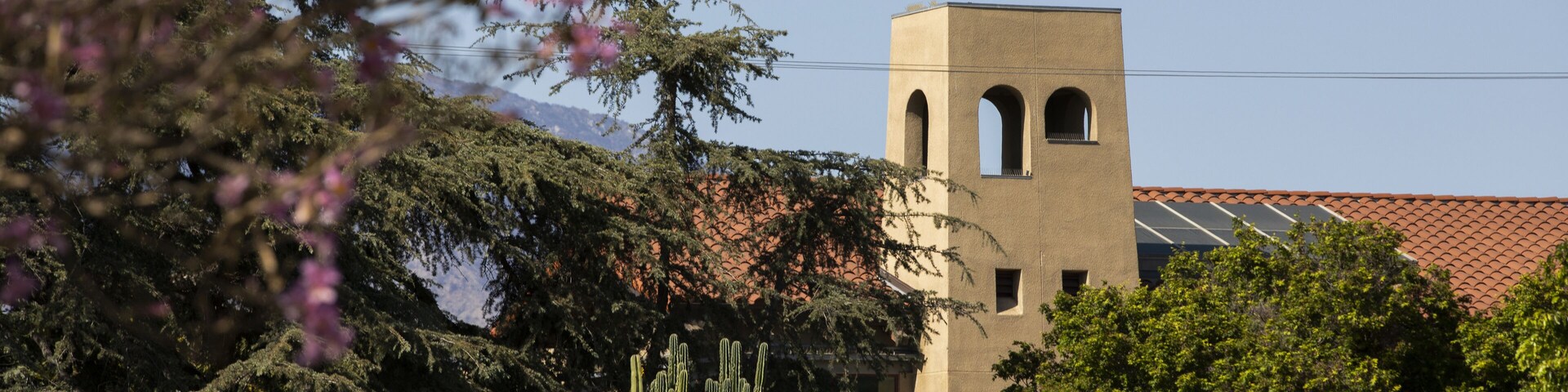 Daytime view of the downtown public Civic Center area of El Monte, California, USA.