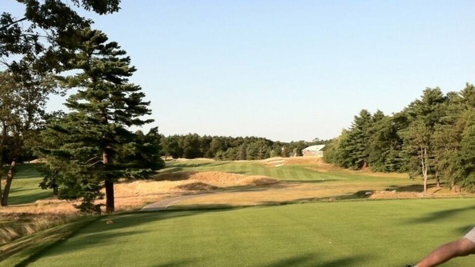 The 18th hole of the Open Course at The Country Club