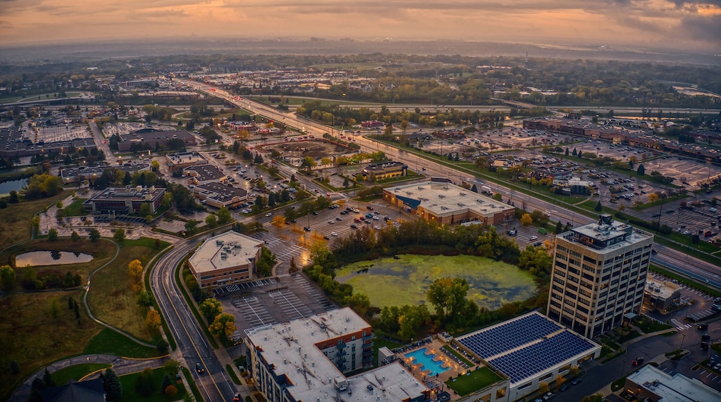 Aerial View of the Twin Cities Suburb of Eagan, Minnesota