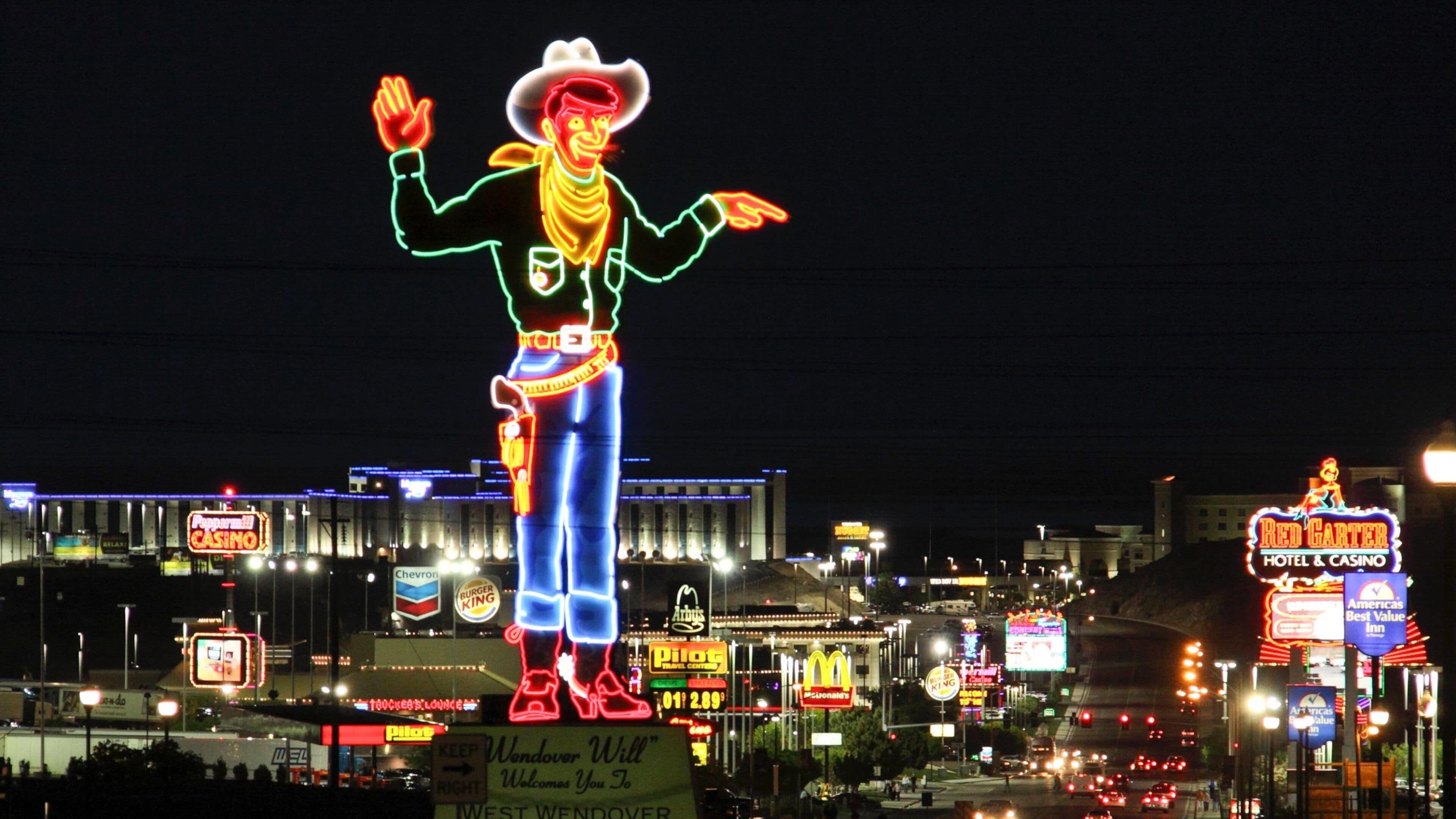 Wendover mit einem zentrales Geschäftsviertel, Stadt und Beschilderung