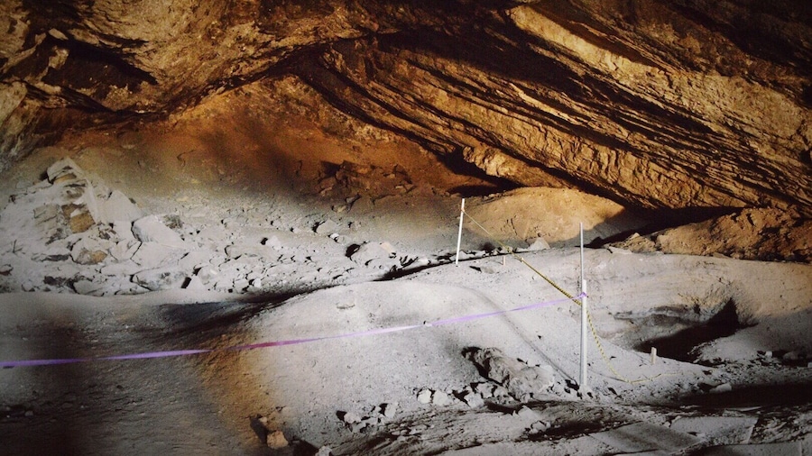 Got to go into Danger Cave, an historical cave on the Utah/Nevada border. The cave is only open a few weekends a year.