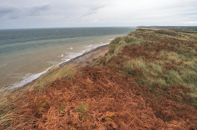 Cliff Edge Photo taken from the top of the sandy cliffs above the Orrisdale-Jurby beach.