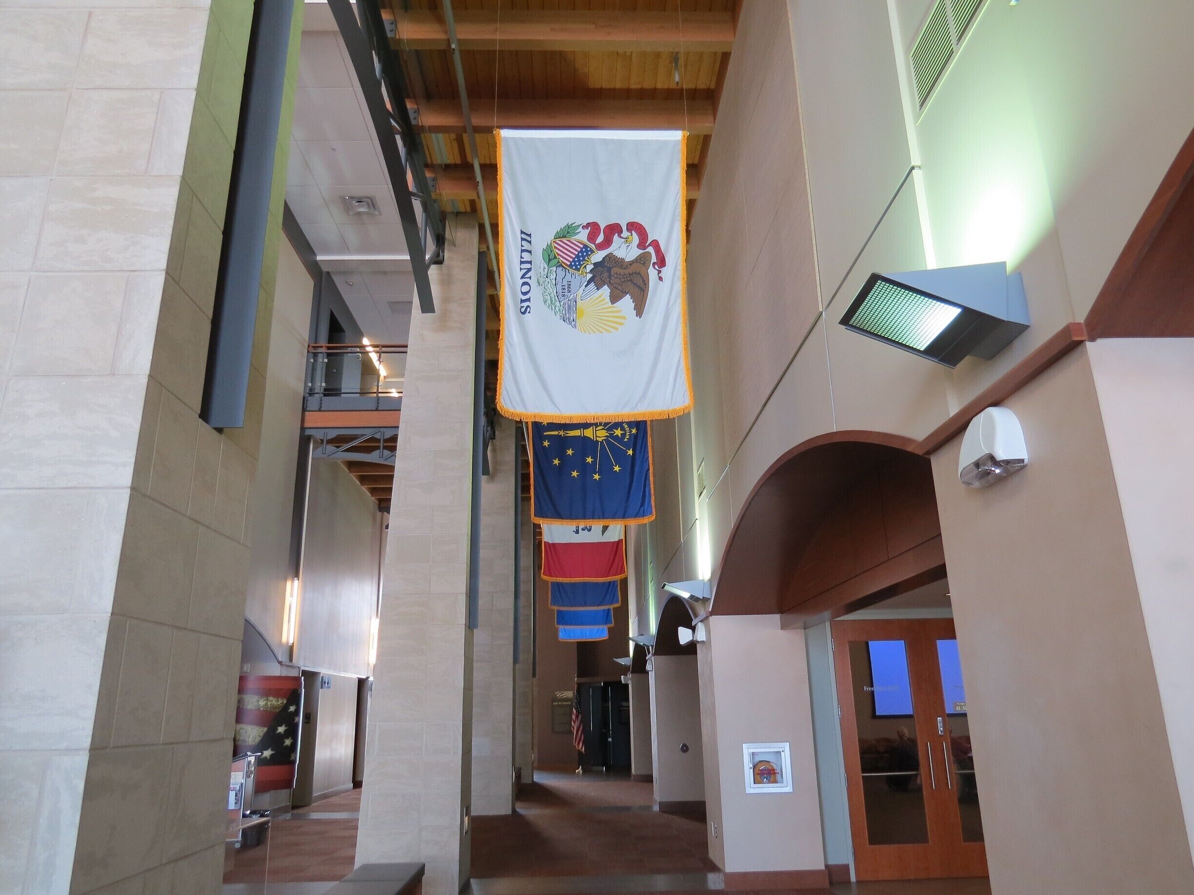 The six state flags of the Upper Middle West during The Civil War. The Civil War Museum in Kenosha is dedicated to telling the story of these pivotal states and how they aided the war effort to victory for the Union.