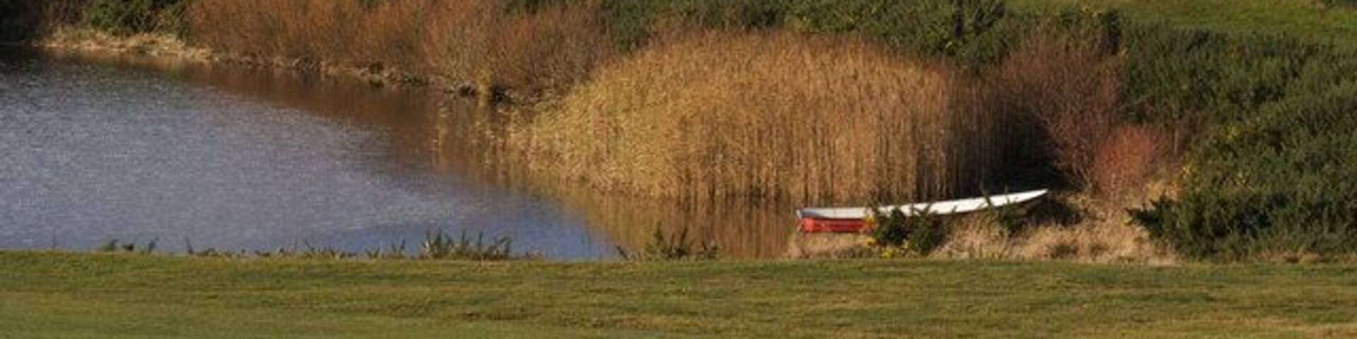 Glen Truan Lake and boat Lake near the second green at Glen Truan Golf Links.