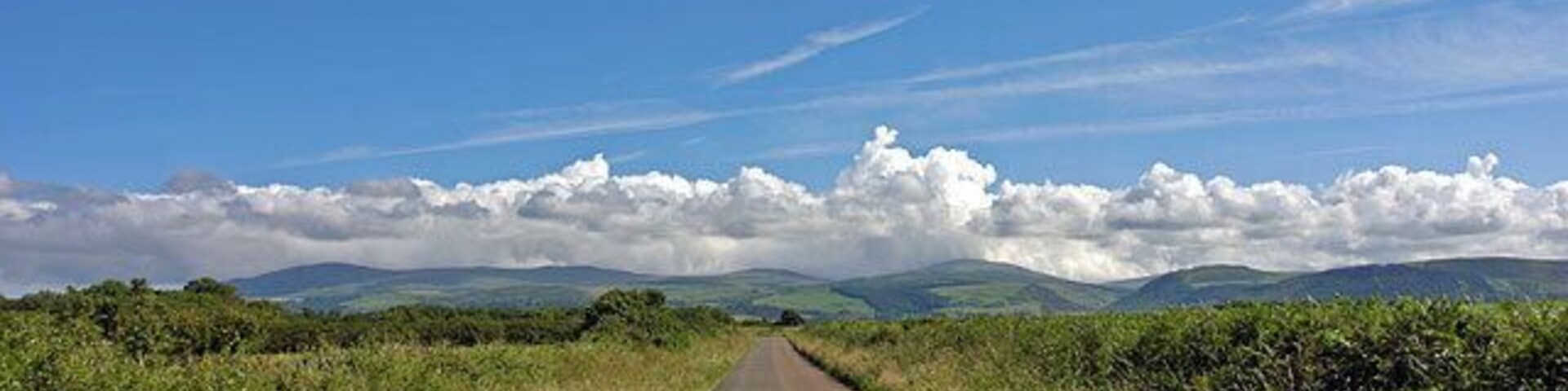 Summer Hill Road Looking south towards the Snaefell range.