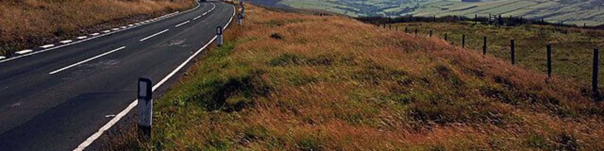 TT Course near Brandywell. Looking south towards Baldwin