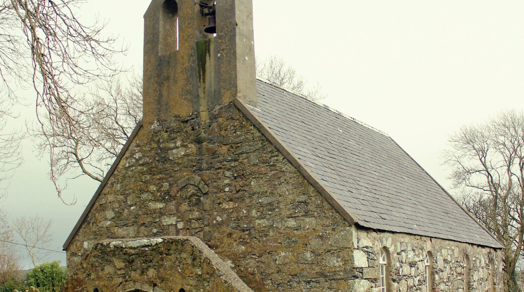 The old Parish Church of St. Runius, Marown, Isle of Man. Founded c. 1200, enlarged 1754.