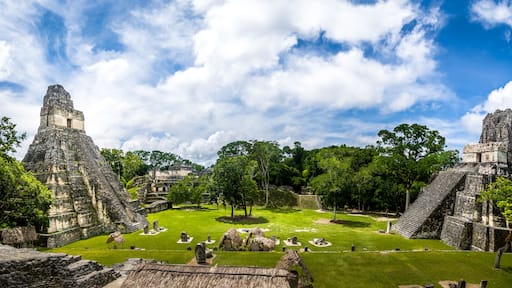 Mayan Temples of Gran Plaza or Plaza Mayor at Tikal National Park - Guatemala