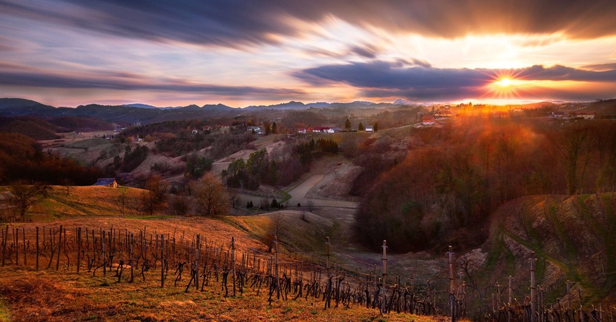 Haloze region in Slovenia, full of vineyards and wine and have some of the best conditions on growing vineyards on have some of the best wines...so basicaly we are wine region.
#slovenia #slovenija #vineyard #wine #landscape #sunset #longexposure #hills #haloze