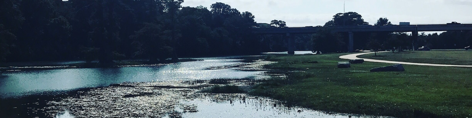 The Guadalupe River at Louise Hays Park in Kerrville, Texas