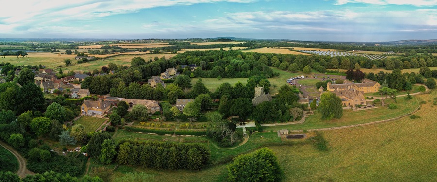 Panoramic view Stanton Fitzwarren, Swindon, UK
