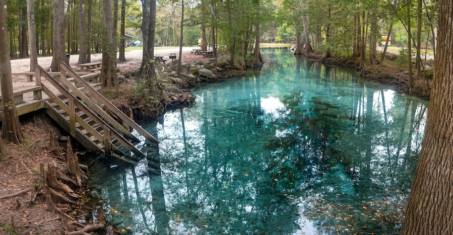 Little Devil's Spring on the Santa Fe River, Gilchrist County, Florida