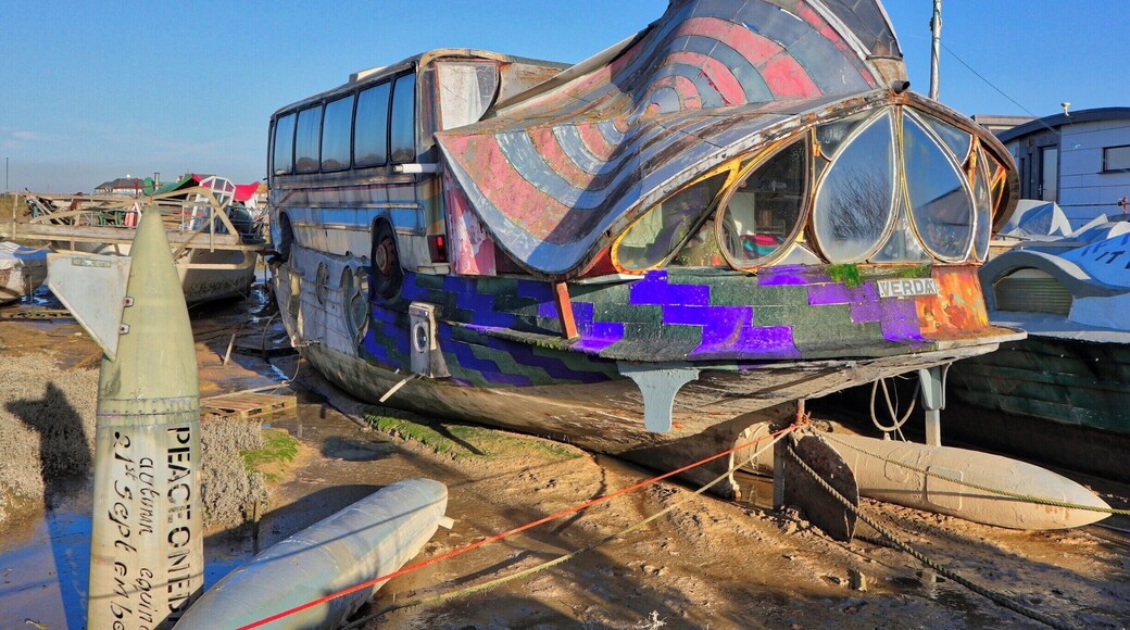 January 2017
An eclectic collection of boats can be found along this walkway at Shoreham-by-the-Sea.
This particular one can be found on AirBNB, its a fantastic piece of work and something very different.