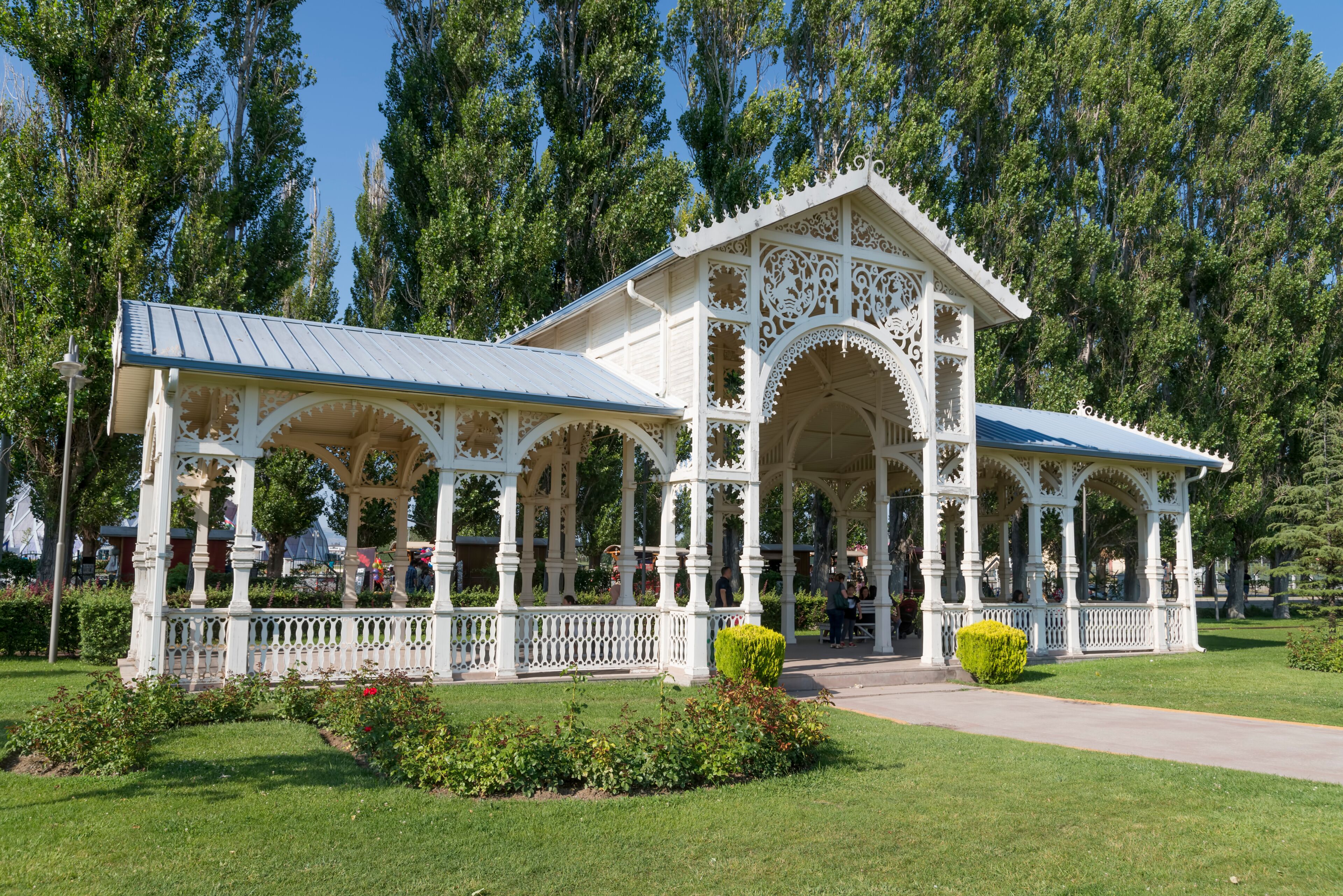 Traditinal Train Stop at Sazova Park, Eskisehir, Turkey