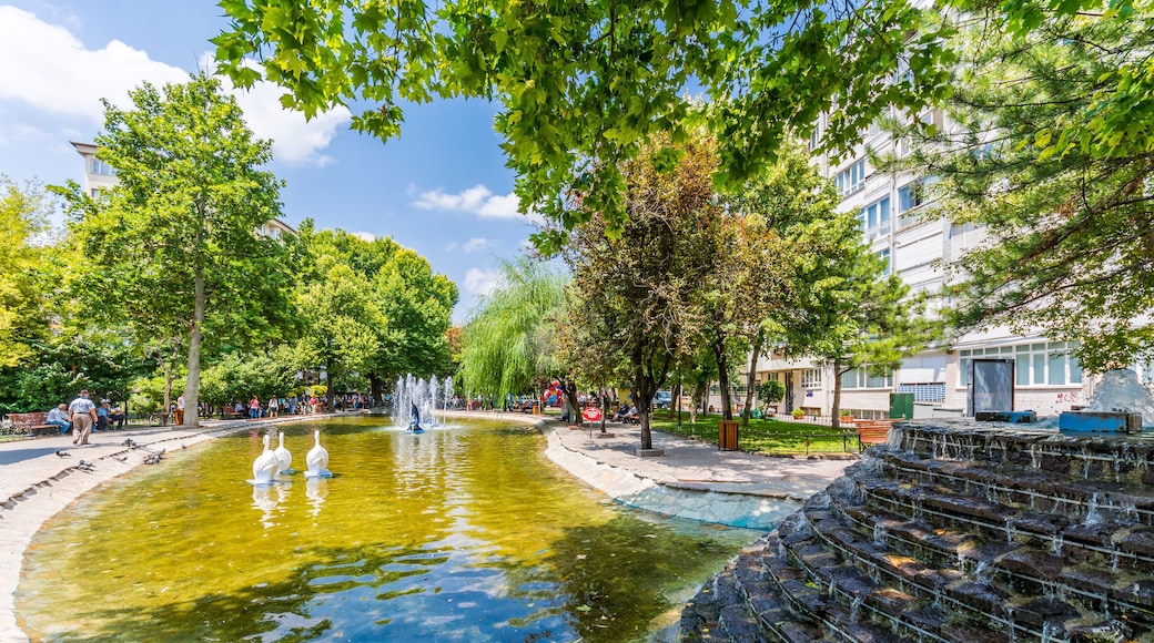 Kanalboyu street view in Eskisehir. Eskisehir City is populer tourist destination in Turkey.