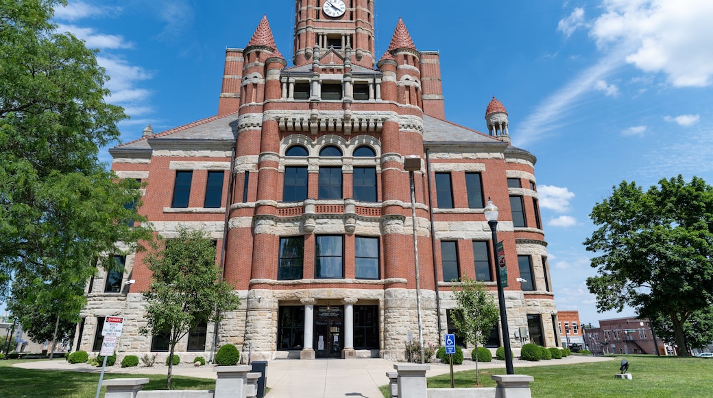 Williams County Courthouse in Bryan Ohio with Blue Sky and some clouds