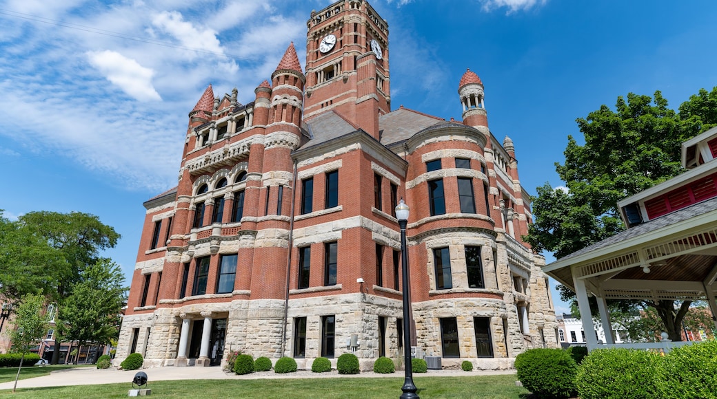 Williams County Courthouse in Bryan Ohio with Blue Sky and some clouds