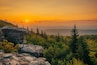 Sunrise at Bear Rocks Preserve, in Monongahela National Forest, West Virginia