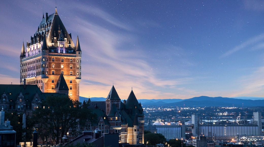 Beautiful view Fairmont Le Chateau Frontenac in Quebec city, Canada