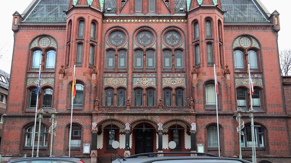 Old town hall in a small town in germany called Neumünster