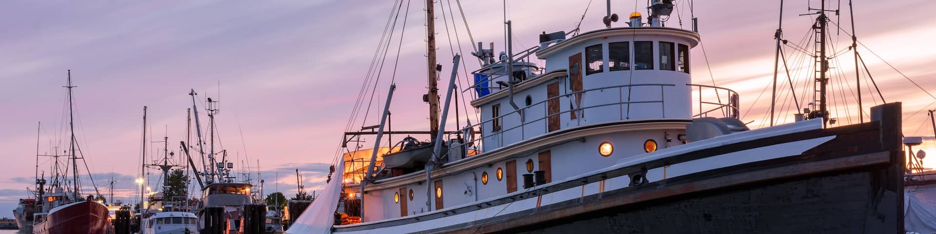 Old tugboat at Steveston Harbour in Richmond, British Columbia.