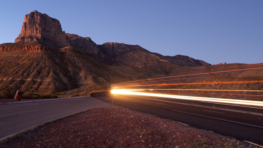 Texas Mountain Trail showing night scenes and tranquil scenes