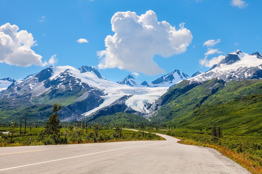 Richardson Highway between Edgerton Highway and Worthington glacier- Alaska There are numerous beautiful views along this scenic highway.