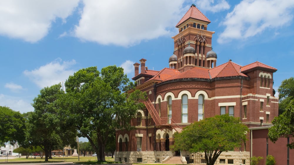 the grand Gonzales County courthouse built in 1894