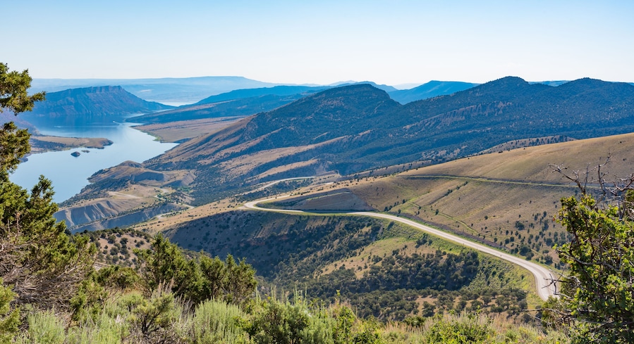 Flaming Gorge Green River Scenic Byway in North East Utah