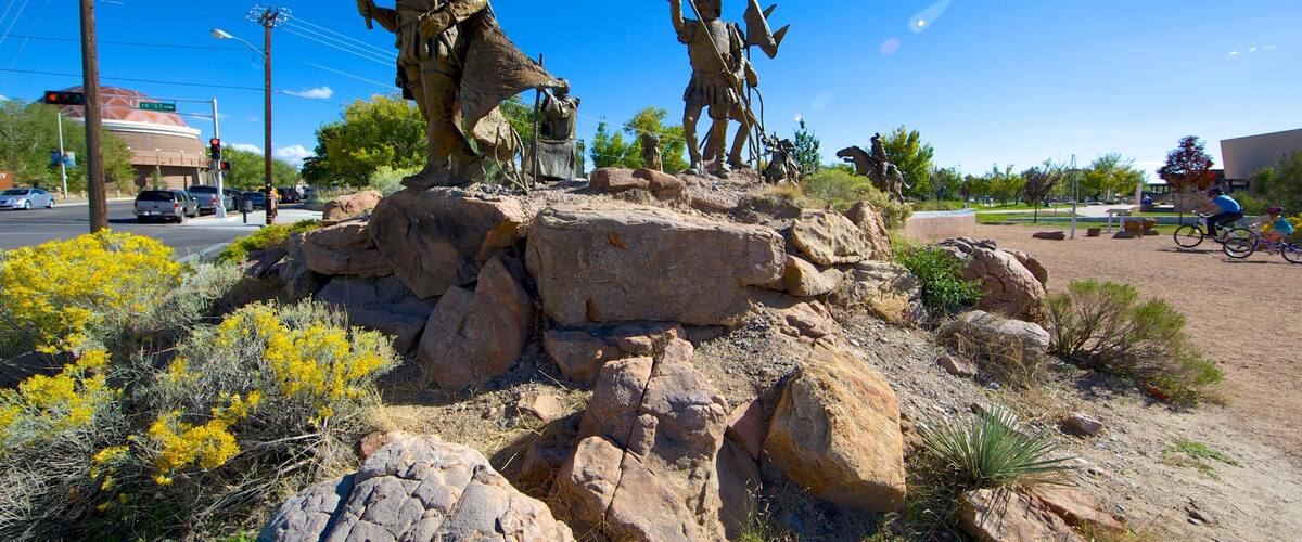 Salt Missions Trail showing a statue or sculpture