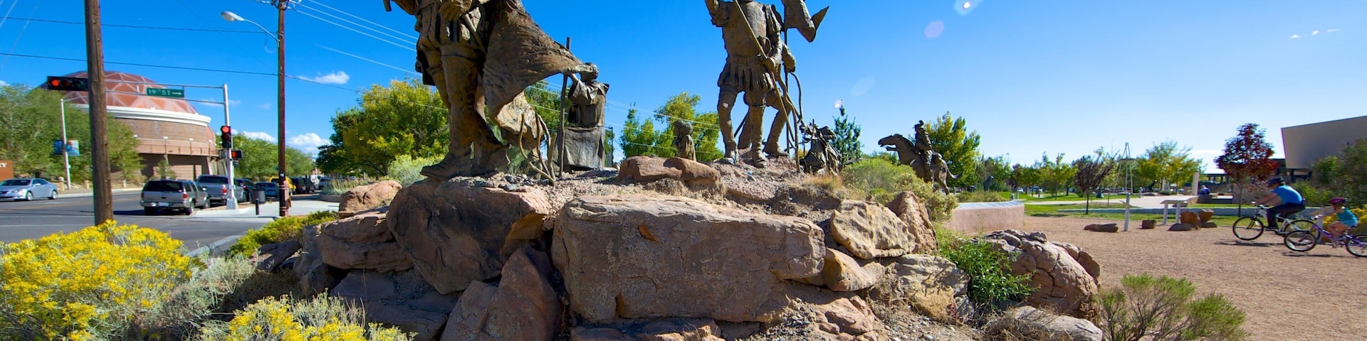 Salt Missions Trail showing a statue or sculpture