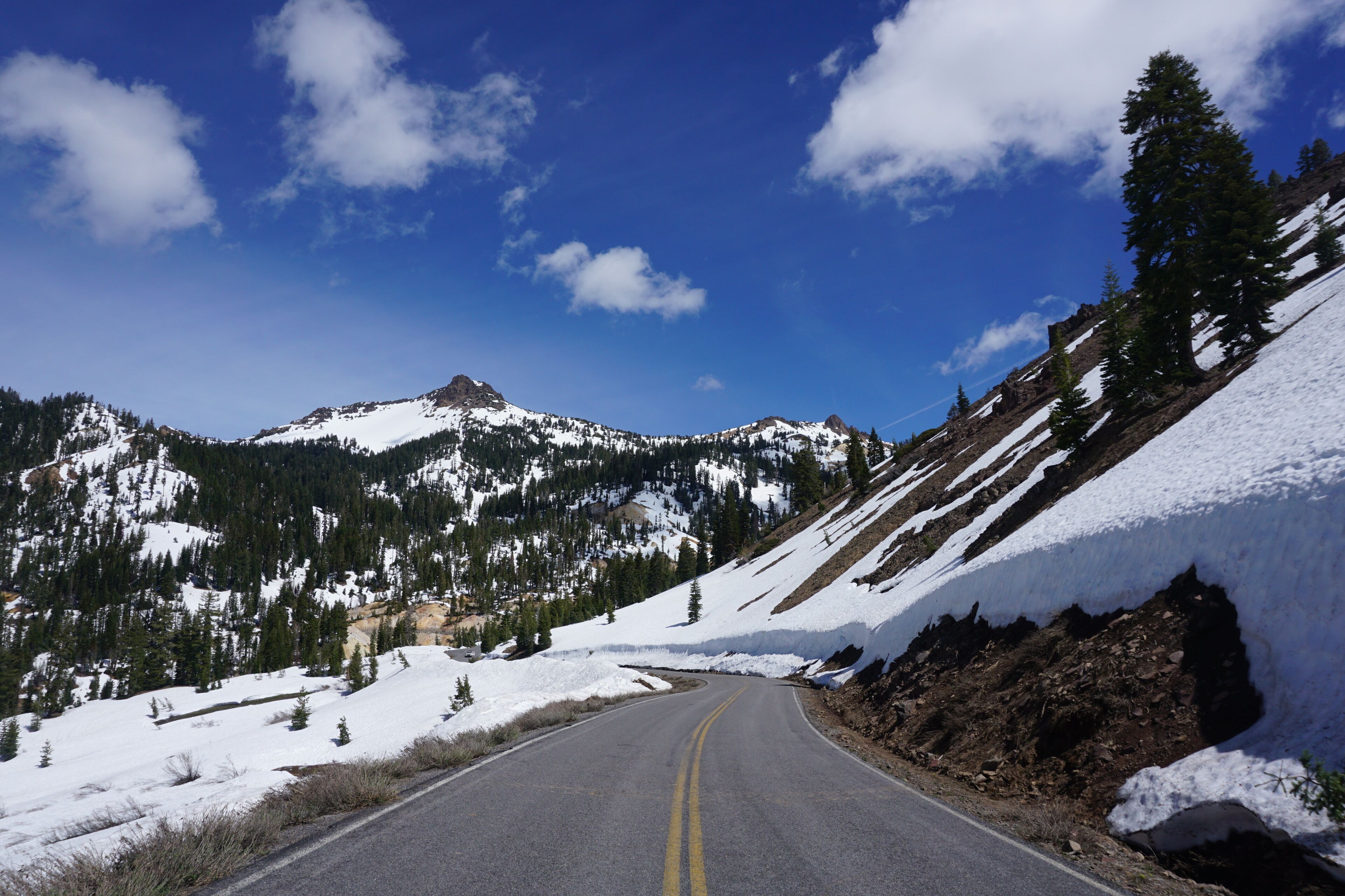 Road in Lassen Volcanic National Park - California, USA