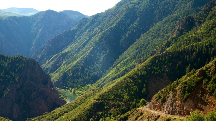 West Elk Loop which includes landscape views, a gorge or canyon and tranquil scenes