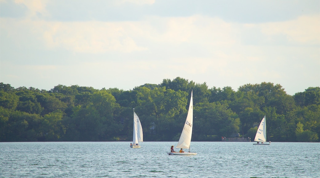 St. Croix Scenic Byway featuring a lake or waterhole and sailing