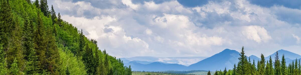 Highway through Kananaskis Country; Kananaskis Improvement District, Alberta, Canada