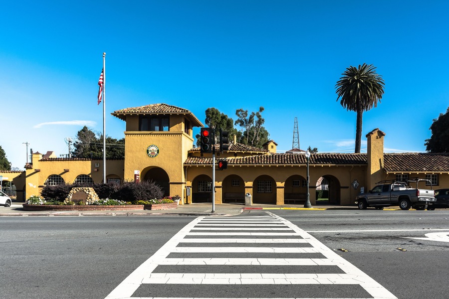 Burlingame Caltrain Station, California