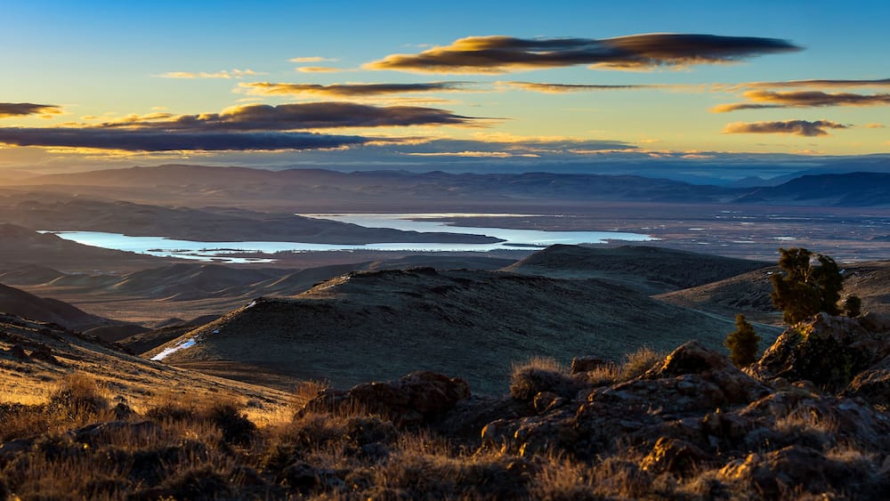 Lake Lahontan and Silver Springs Sunrise in the Nevada desert.