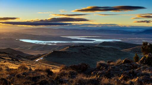 Lake Lahontan and Silver Springs Sunrise in the Nevada desert.