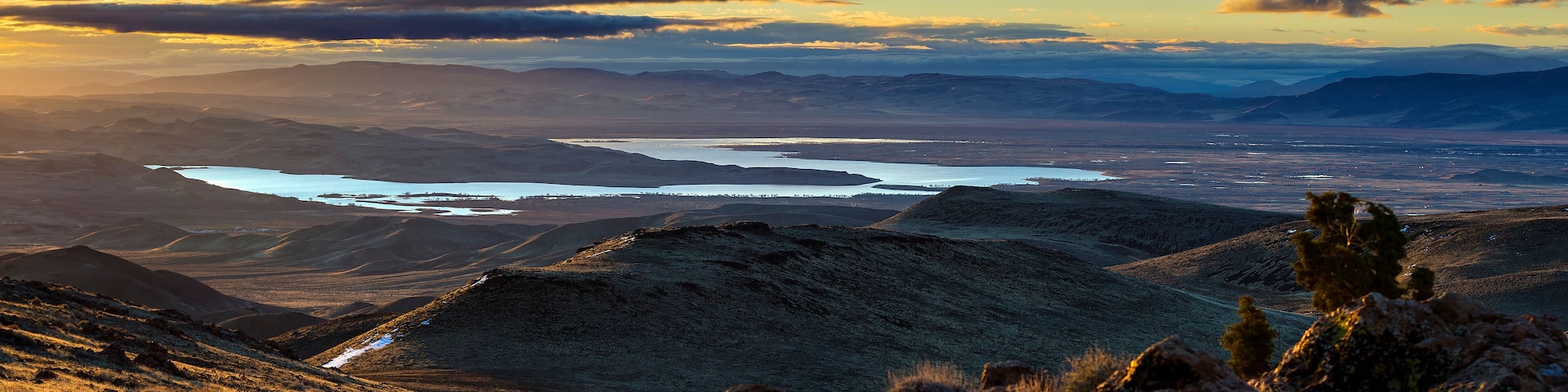 Lake Lahontan and Silver Springs Sunrise in the Nevada desert.