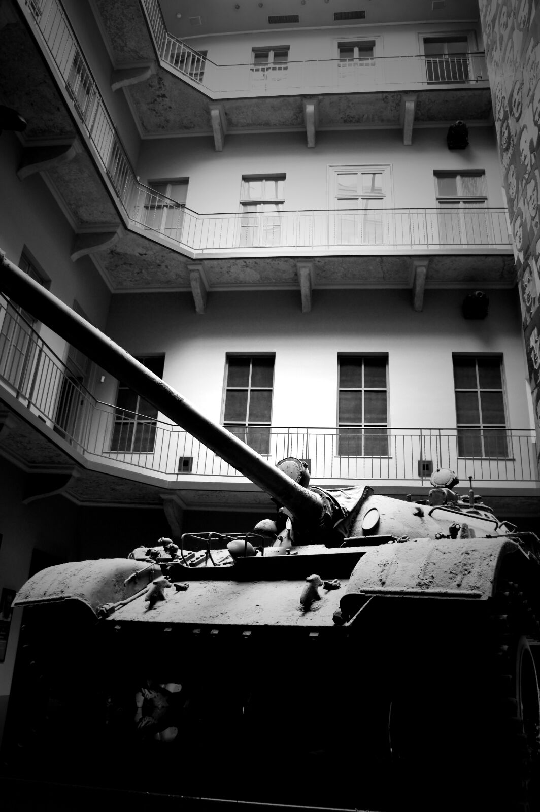 Large hall of the Terror Háza museum
