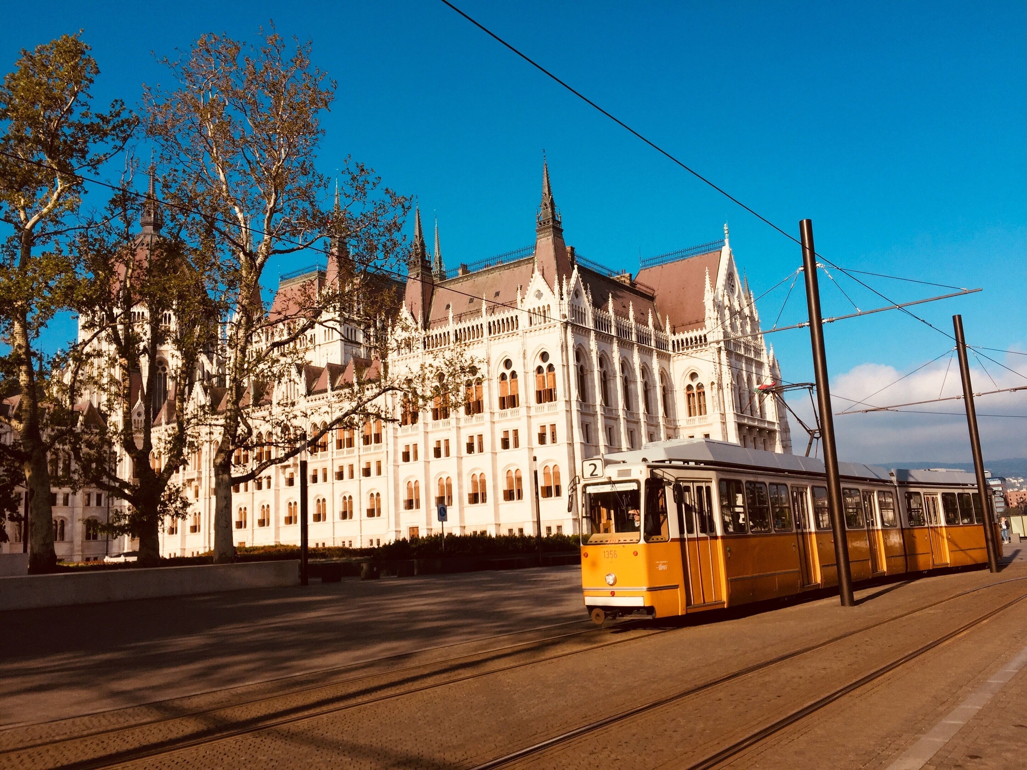 Devant le somptueux parlement de Hongrie à Budapest