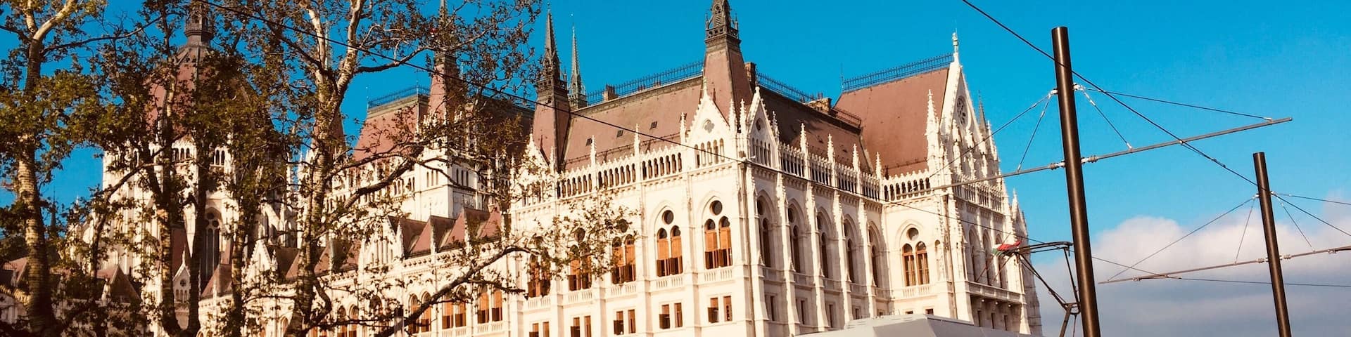 Devant le somptueux parlement de Hongrie à Budapest