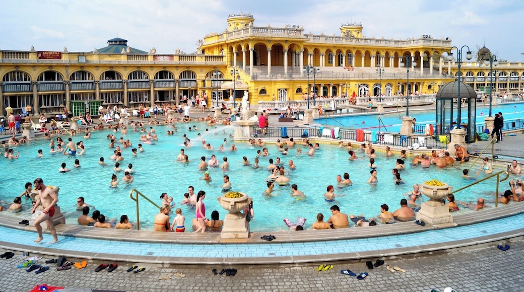 Budapest is also called the "City of Baths". Széchenyi is one of the many thermal baths in Budapest. The outdoor pool has 38°C even in the winter. There are also plenty of indoor pools to check out!
