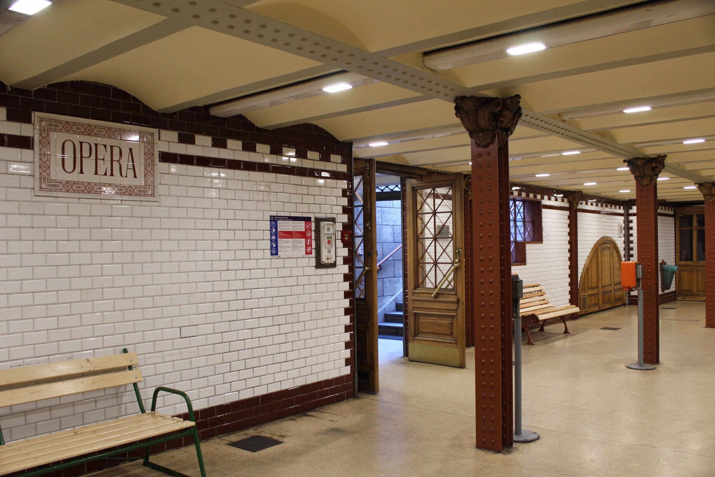This is part of the first Budapest metro line completed in 1896.