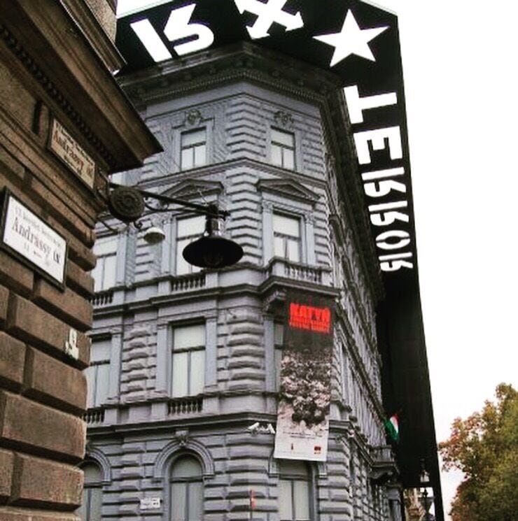 World War II's Nazi base turned Communist base turned museum.  So much history in the building.  I wonder if it's haunted. #travelbug #budapest #hungary #europe #eu #houseofterror #museum #facade #architecture