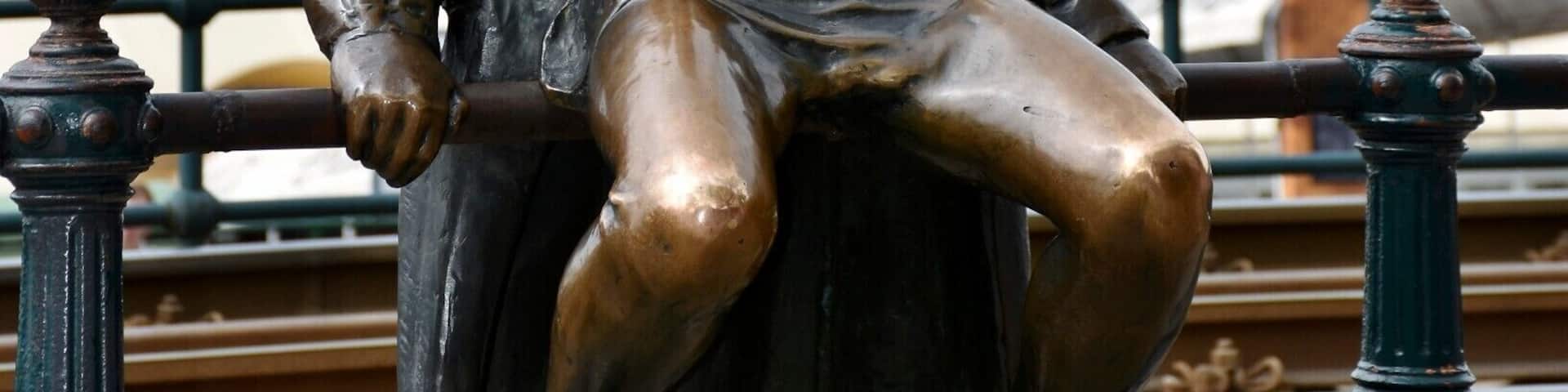Sitting casually on the railings next to a tram stop along the Danube, this statue of a young princess was designed by sculptor Lászlo Marton.