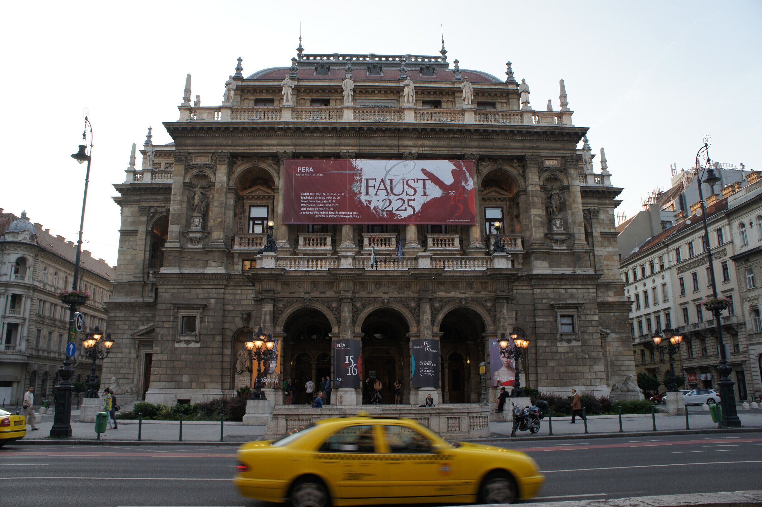 The Hungarian State Opera House in the center of Budapest.