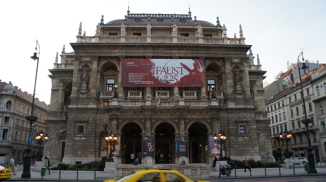 The Hungarian State Opera House in the center of Budapest.