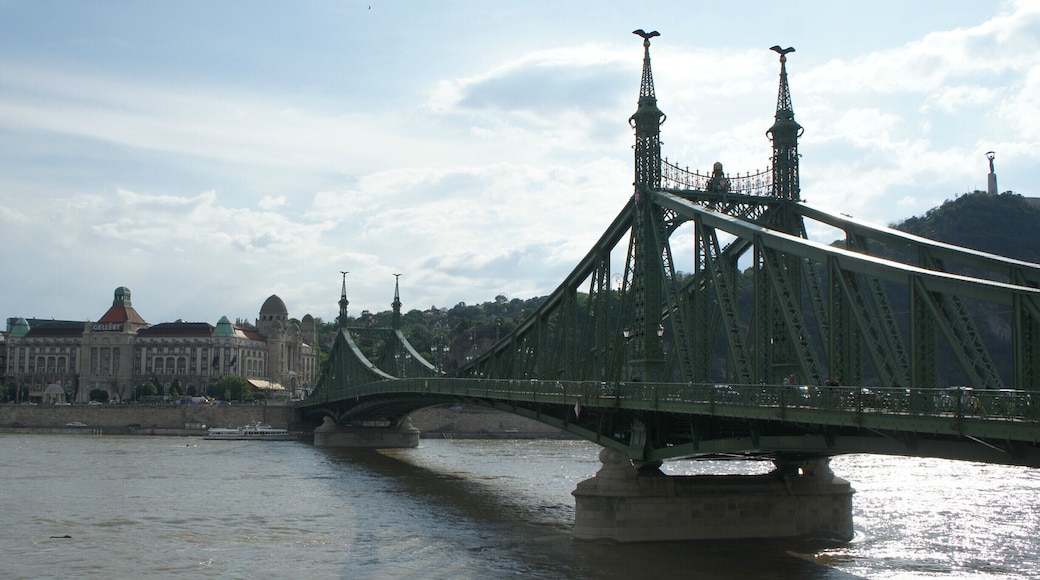 The Liberty bridge and Gellért hotel, bath and hill.