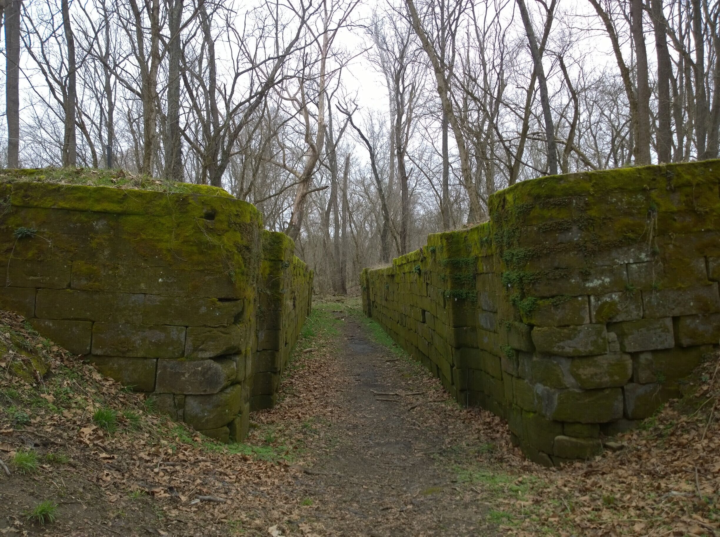 The remains of "Lock 16" from the days of the Ohio and Erie Canal.